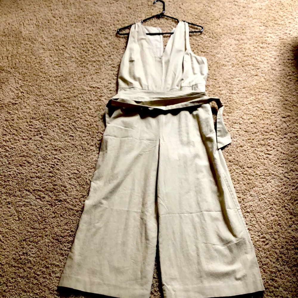 J. Crew linen jumpsuit. Size 12. Like new.